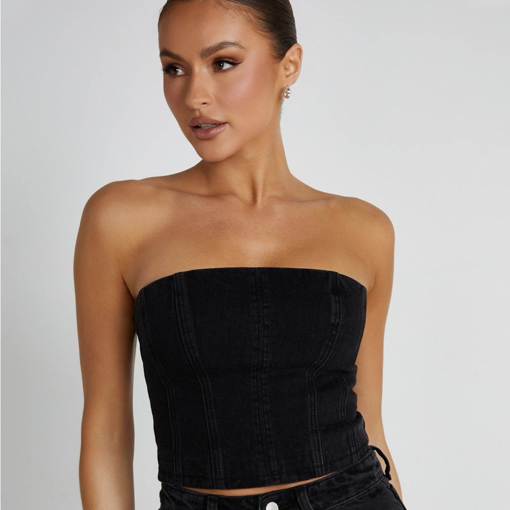 Meshki | Jordana Denim Tube Top | Medium